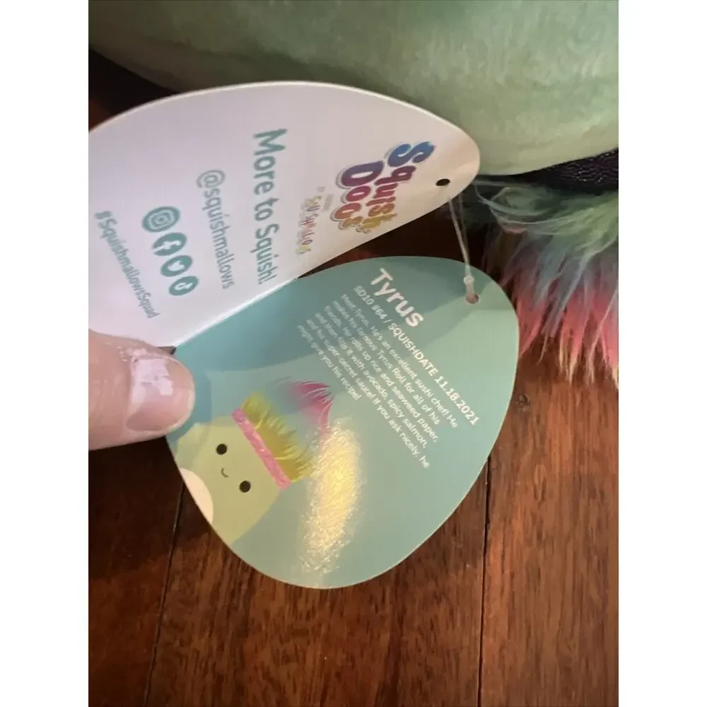 Kellytoy Squishmallows Squish-Doos, Tyrus the Dinosaur Hair Dinosaur
